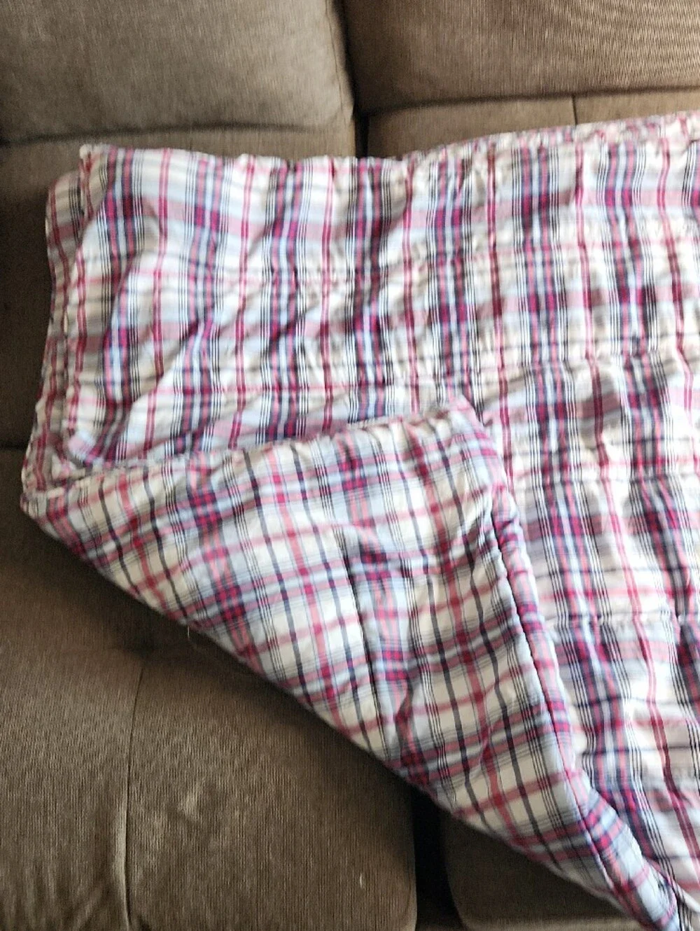 Vtge Ralph Lauren Plaid Cotton Comforter